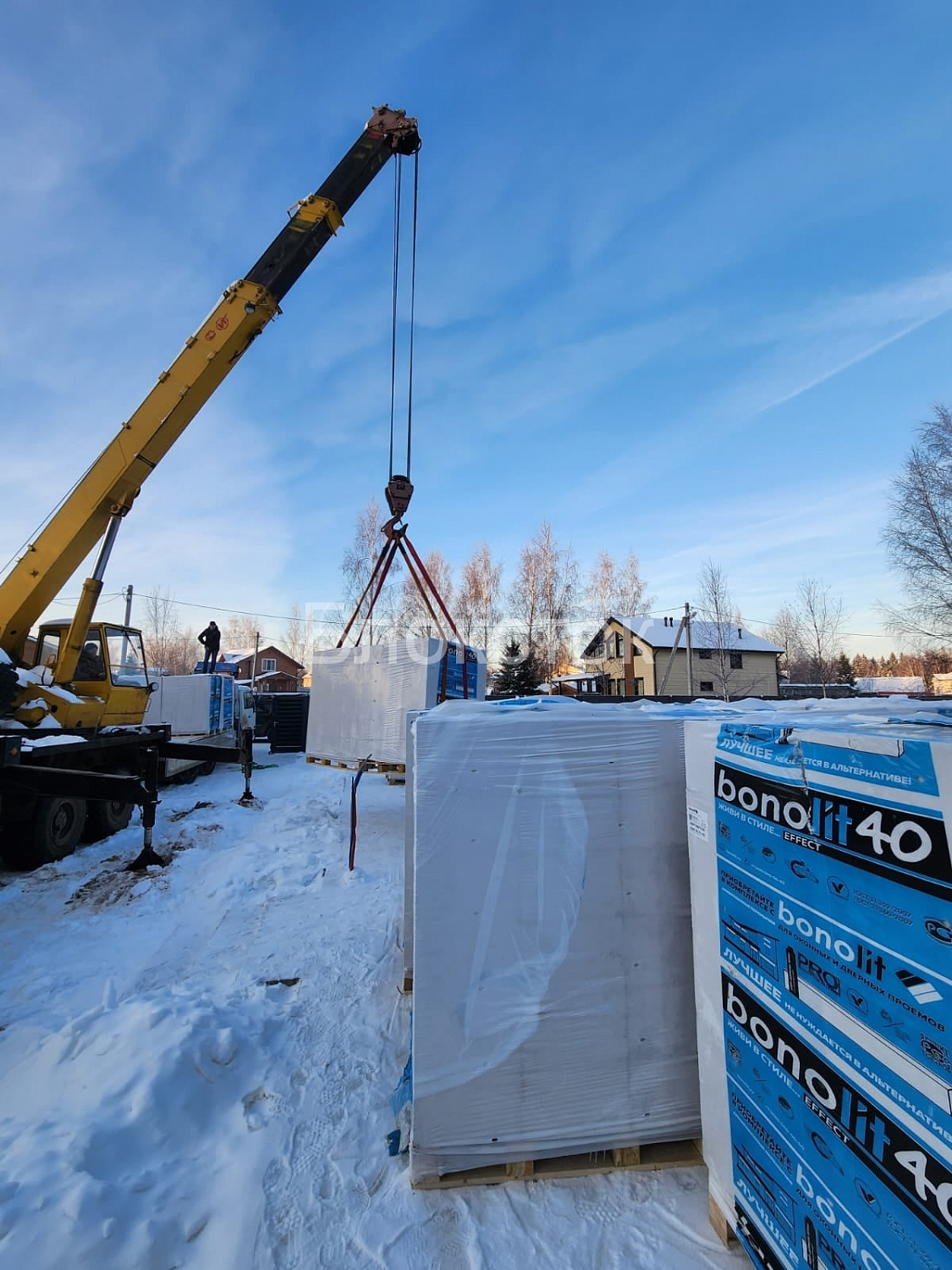 Газосиликатные блоки Бонолит Дмитров D400 625х200х100 перегородочные